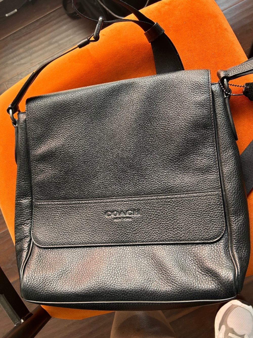 Coach Black leather men’s bag